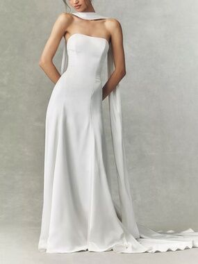 watters ilene strapless a line lace wedding dress Ilene Floor Length 69711F | Watters Brides